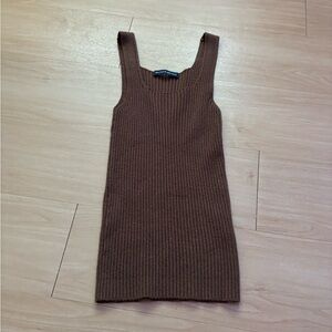 Brandy Melville brown ribbed tank